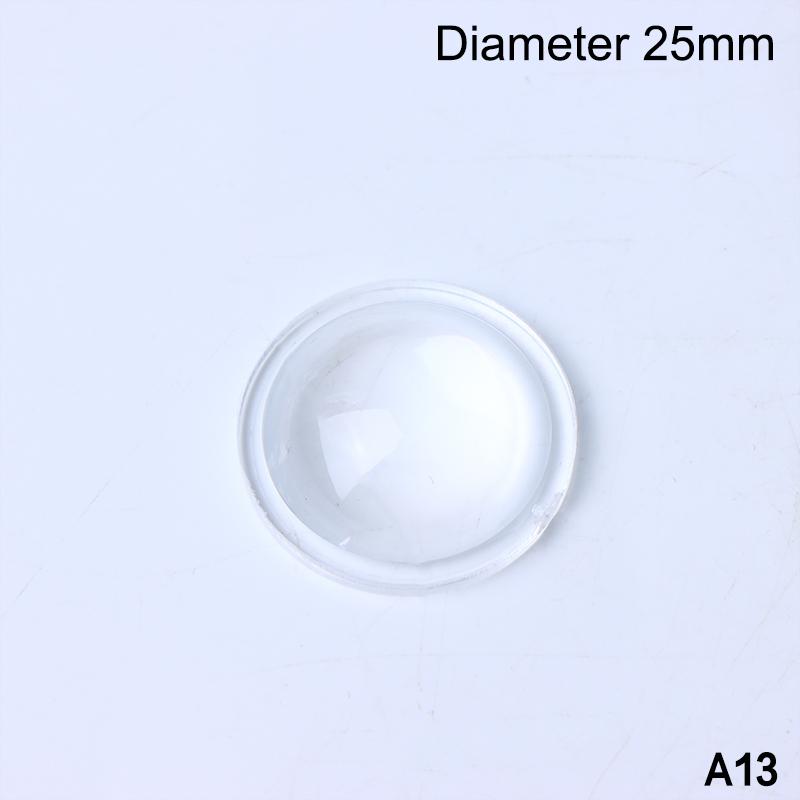 8-44 Mm Round Transparent Acrylic Plano-Convex Lens Flashlight Led Lens Focusing Torch Accessories Magnifying Glass Convex Lens