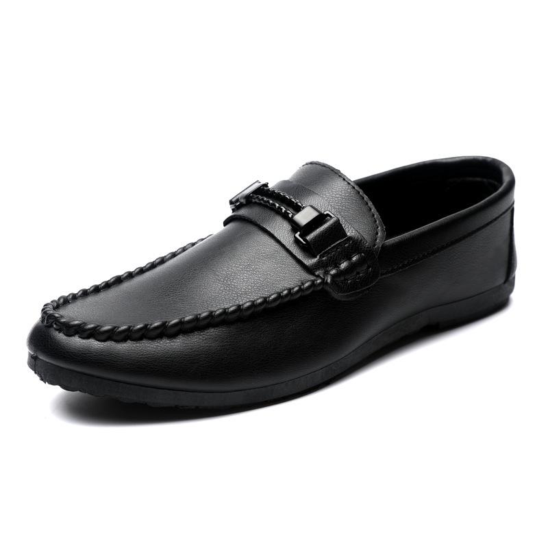Casual shoes men's autumn new British soft-soled soft-faced low-top Doudou shoes Korean version trendy foot-fitting driving shoes
