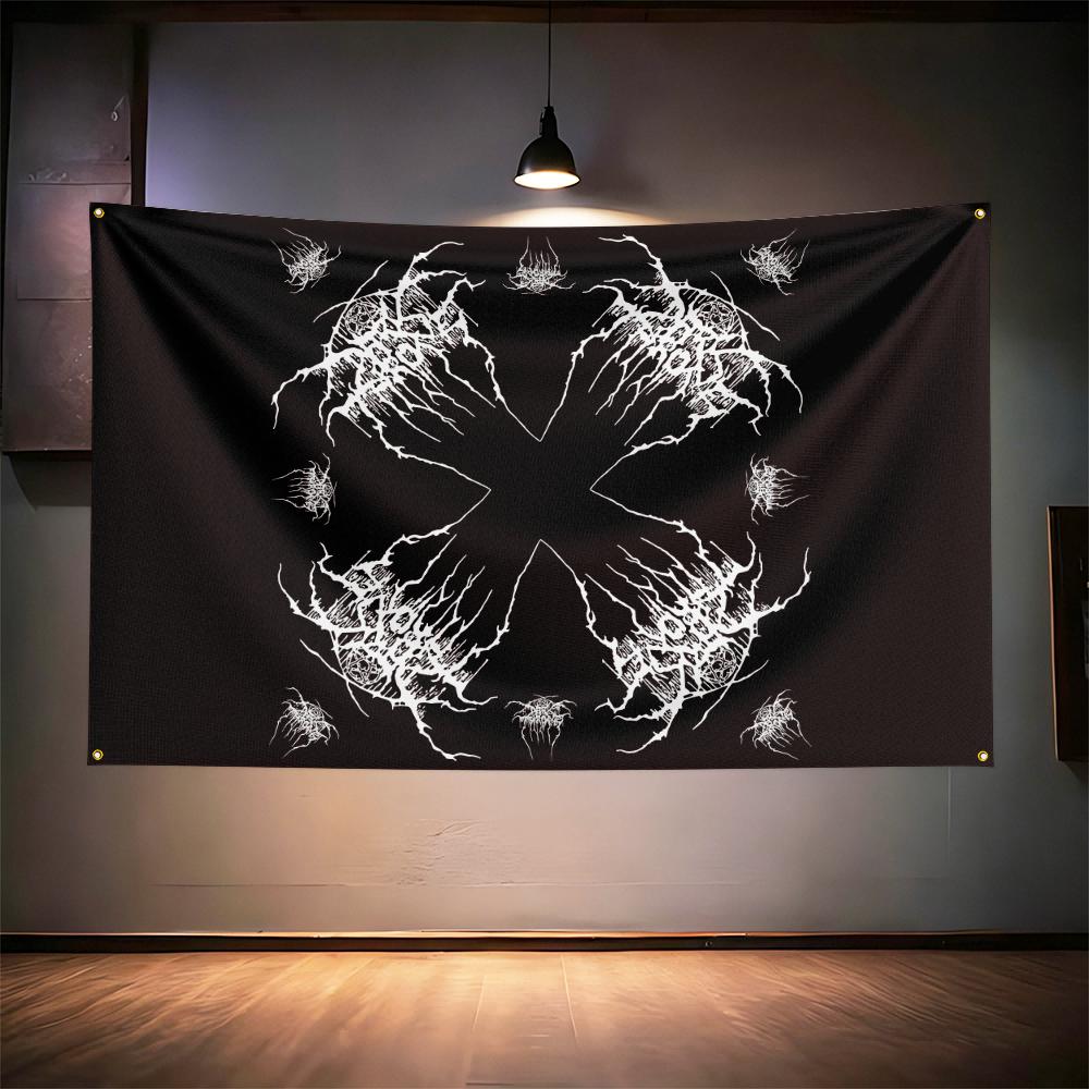 Vlajka rockovej hudby 3x5 stôp Pre fanúšikov Darkthrone Transparent HD tlač Mosadzné očká Dekorácia steny garáže, spálne, obývacej izby, internátu Tapiséria