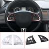 For Jaguar XF 2012-2015 Car Styling Stainless Steel Silver Car Steering Wheel Button Sticker Car Interior Accessories