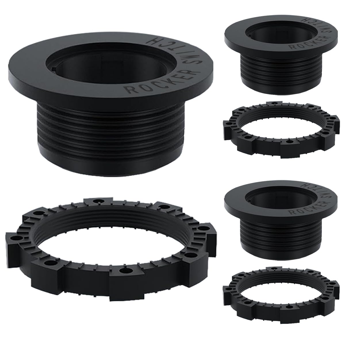 MKBKLLJY 3pcs 20mm/0.8  Black Round Rocker Switch Panel Mount Waterproof Dustproof Plastic Cap for