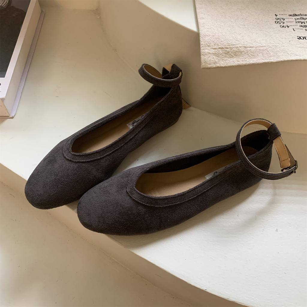 Fashion Bailamos Brand Autumn Women Flat Shoes Ladies Round Toe Mary Jane Shoes Soft Sole Shallow Slip On Ballerinas Shoe Dree Shoes Mu