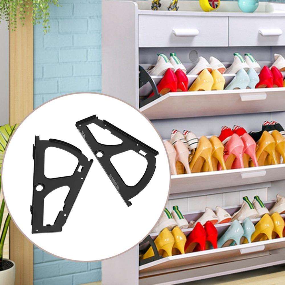 2 PCS Stainless Steel Shoes Drawer Cabinet Hinges Flip Rack Replacement Fittings  Hardware Parts