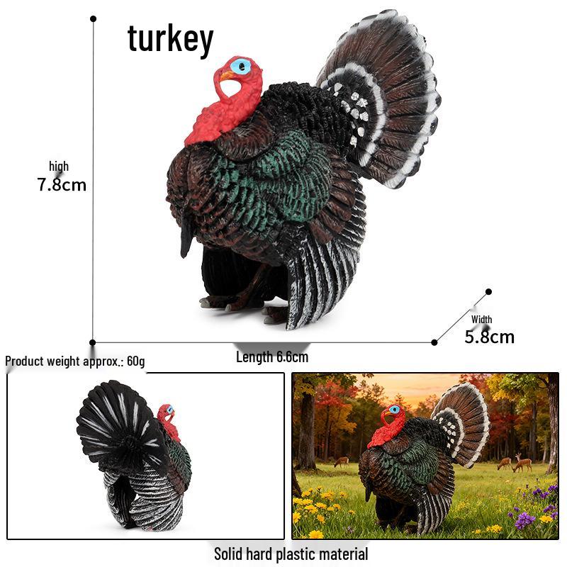 Farm Animal Simulation Toy Set: Chicken, Duck, Goose, Boar, Horse, Cow - Educational Gift for Children, Cognitive Ornament