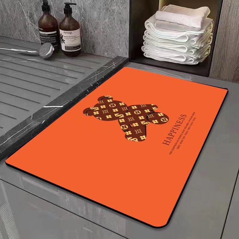 New Morandi Color Bathroom Doormat Balcony Floor Mat Modern Simple Bedroom Living Room Waterproof Leave-in Carpet