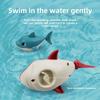 Baby Summer Cartoon Shark Water Play Toy With Wind Up Chain Outdoor Beach Swimming Clockwork Toys Baby Bathroom Toy For Children