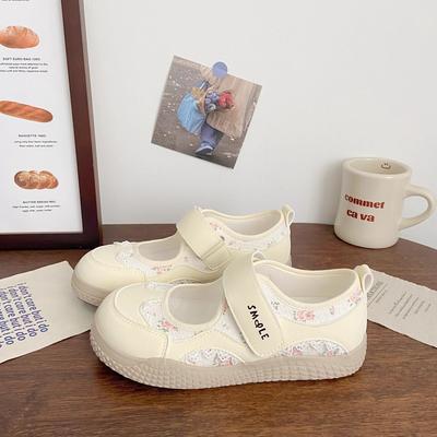 2025 New Summer Velcro Platform Sandals Women's Hollow Mesh Niche Breathable Student White Shoes Board Shoes
