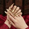 5/10st Zink Zinklegering Nagelryggar Vintage Stil Rustningsset Guld Nageltillbehör Hanfu Kostym