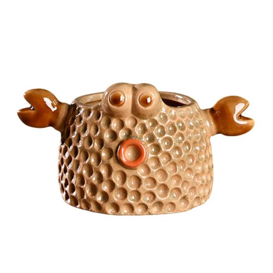 Ceramic Animal Plant Pot Cute Kitty Flowerpot with Drainage Hole Decorative Sheep Pig Planter for Succulents Home Room Office Desk Decor