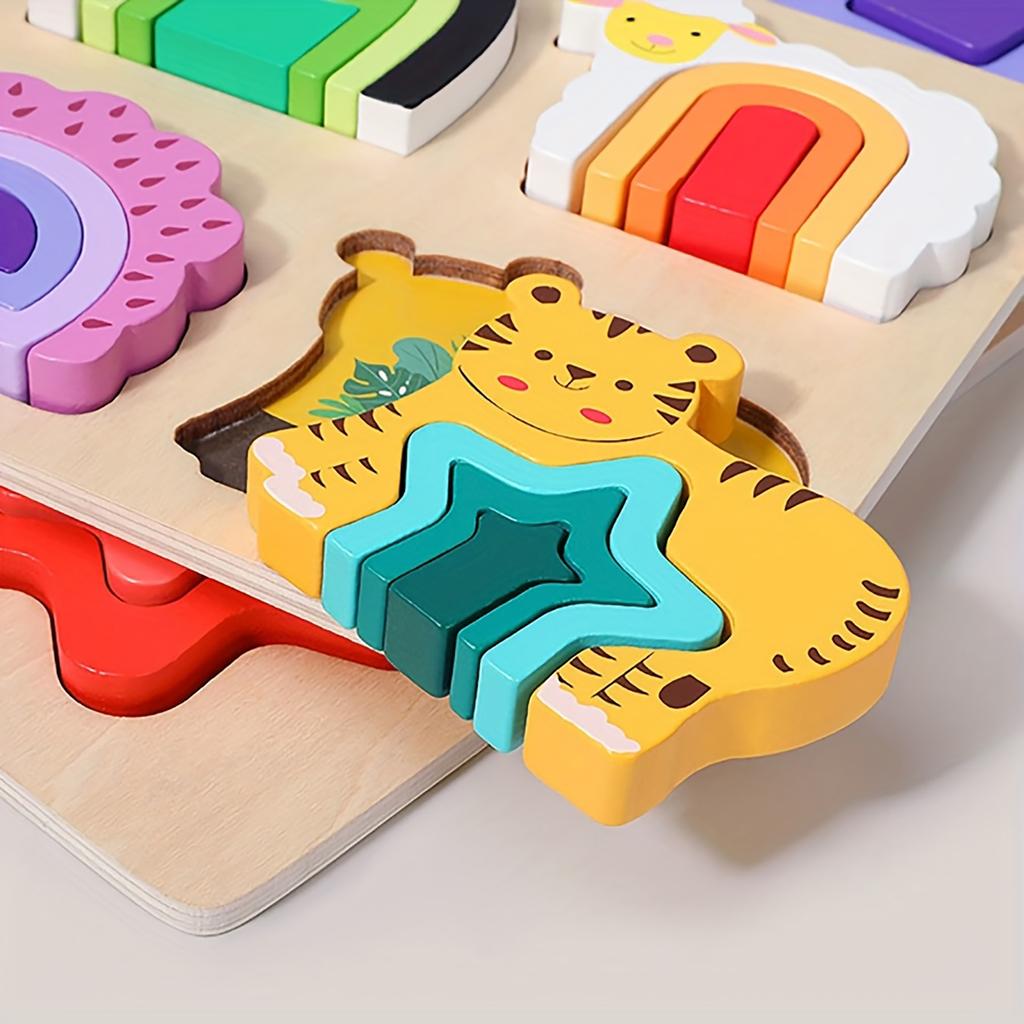 Geometry Animal Shape Matching Toys, Color Animal RecognitiorToys Logical Thinking Development