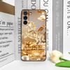 Luxury Crystal Golden Horse Pattern Phone Case for Samsung Galaxy A56 A14 A55 A16 A54 A36 A53 A52 A51 A50 Shockproof Soft Cover