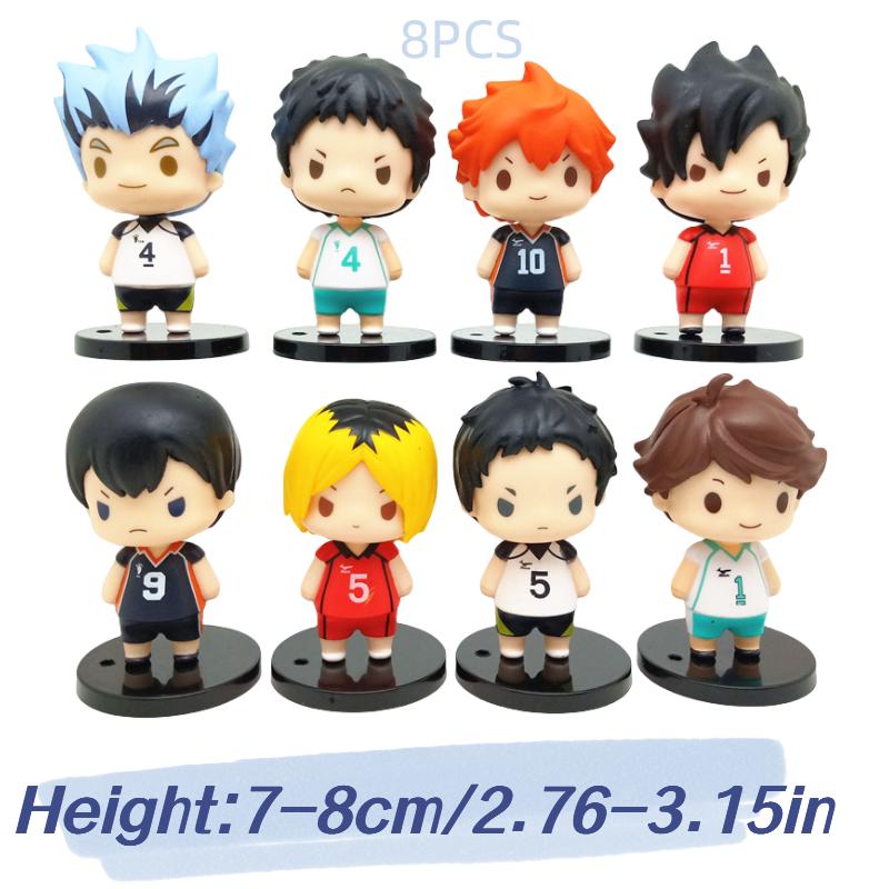 

Хайкью Фигурка Модель Игрушка Набор Версия Q Стоящая Украшение для Торта на День Рождения Подарки Детям