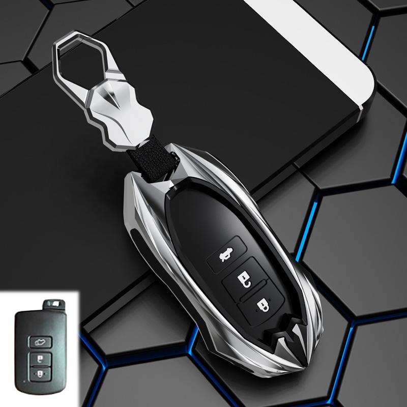 Zinc Alloy Car Key Case Cover For Toyota Camry Corolla Avalon Rav4 Land Cruiser Prado Fob KeyChain Protect Accessories Keychain