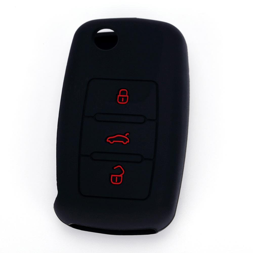Suitable for Volkswagen Lavida Jetta Drip Silicone Key Cover Santana Soft Key Bag Sagitar Remote Control Protective Cover