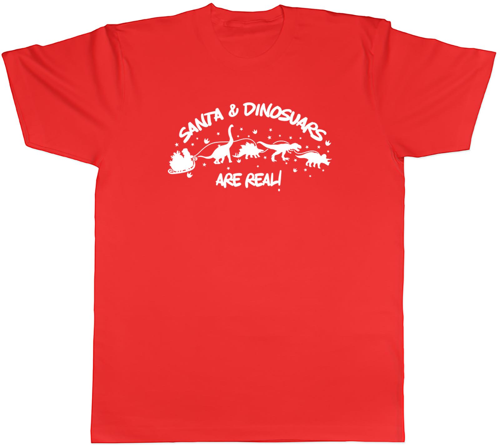 Santa Dinosaurs are Real Unisexs TShirt Xmas Christmas Funny Tee Gift S