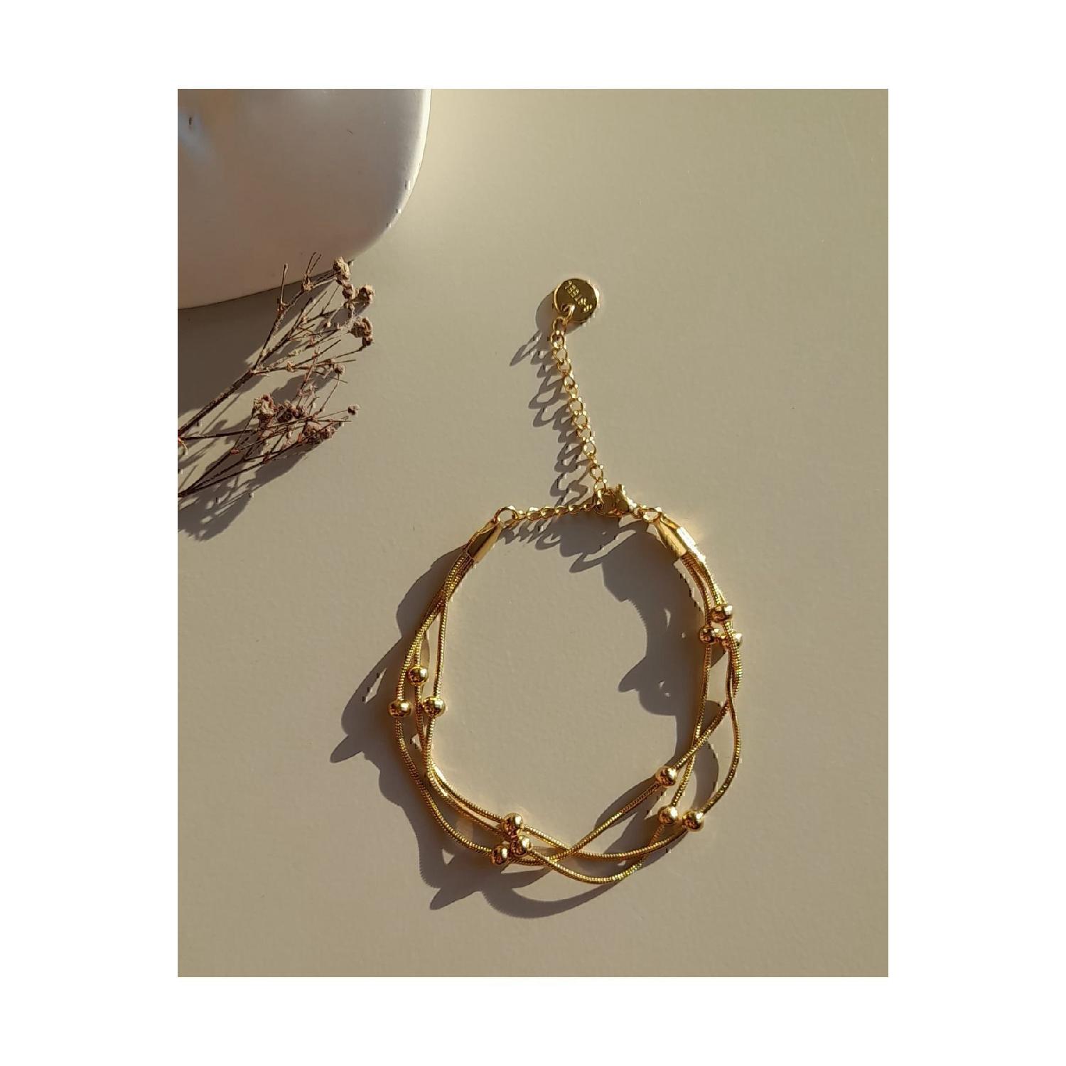 

Стальной золотой браслет Dorica Tek Ebat золотой