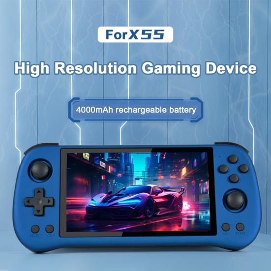 

Портативная игровая консоль 5,5-дюймовый IPS-экран Совместимость с Bluetooth и поддержкой нескольких эмуляторов Портативный классический игровой плеер в стиле ретро 64GB белый
