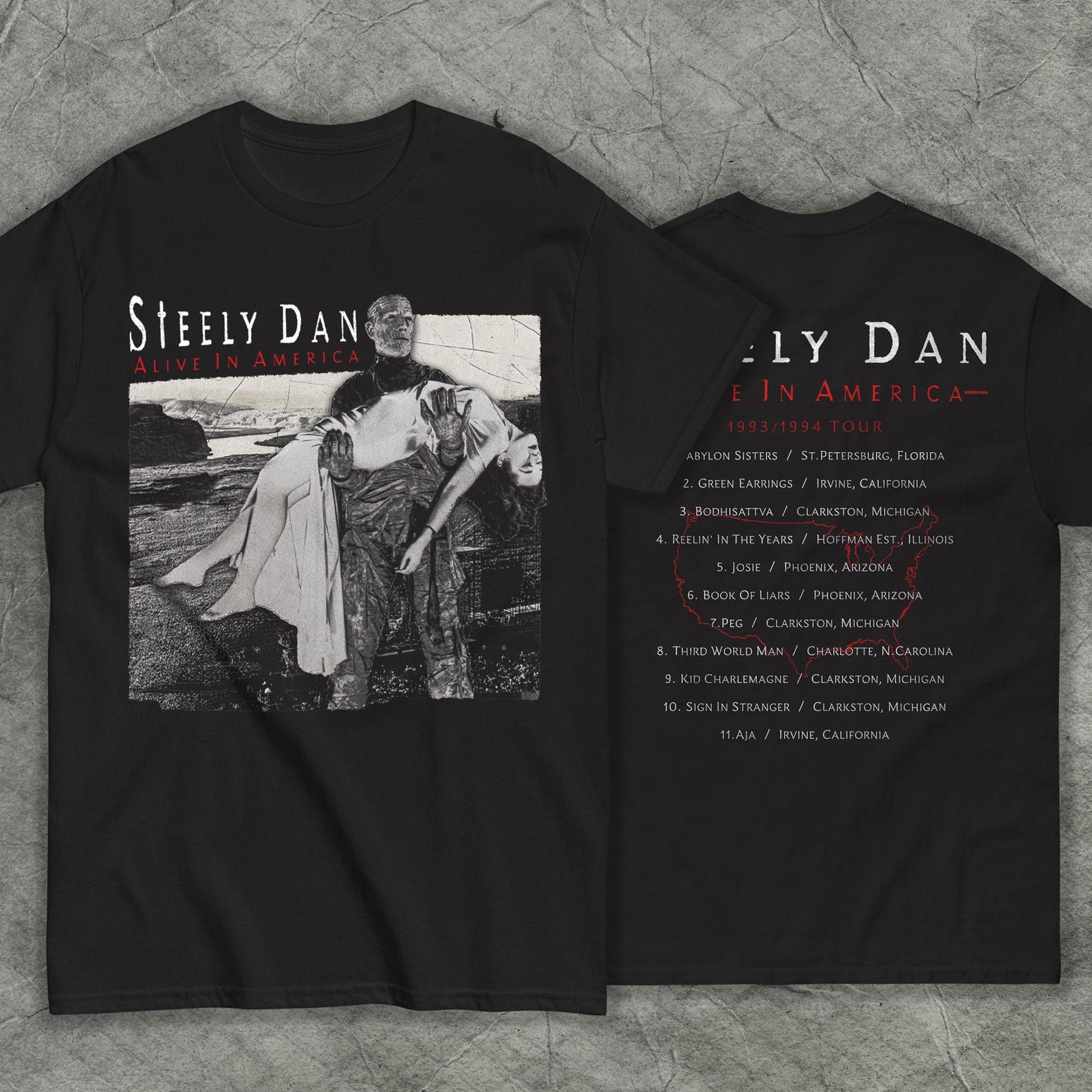 Steely Dan Alive in America Collectors Limited T shirt L