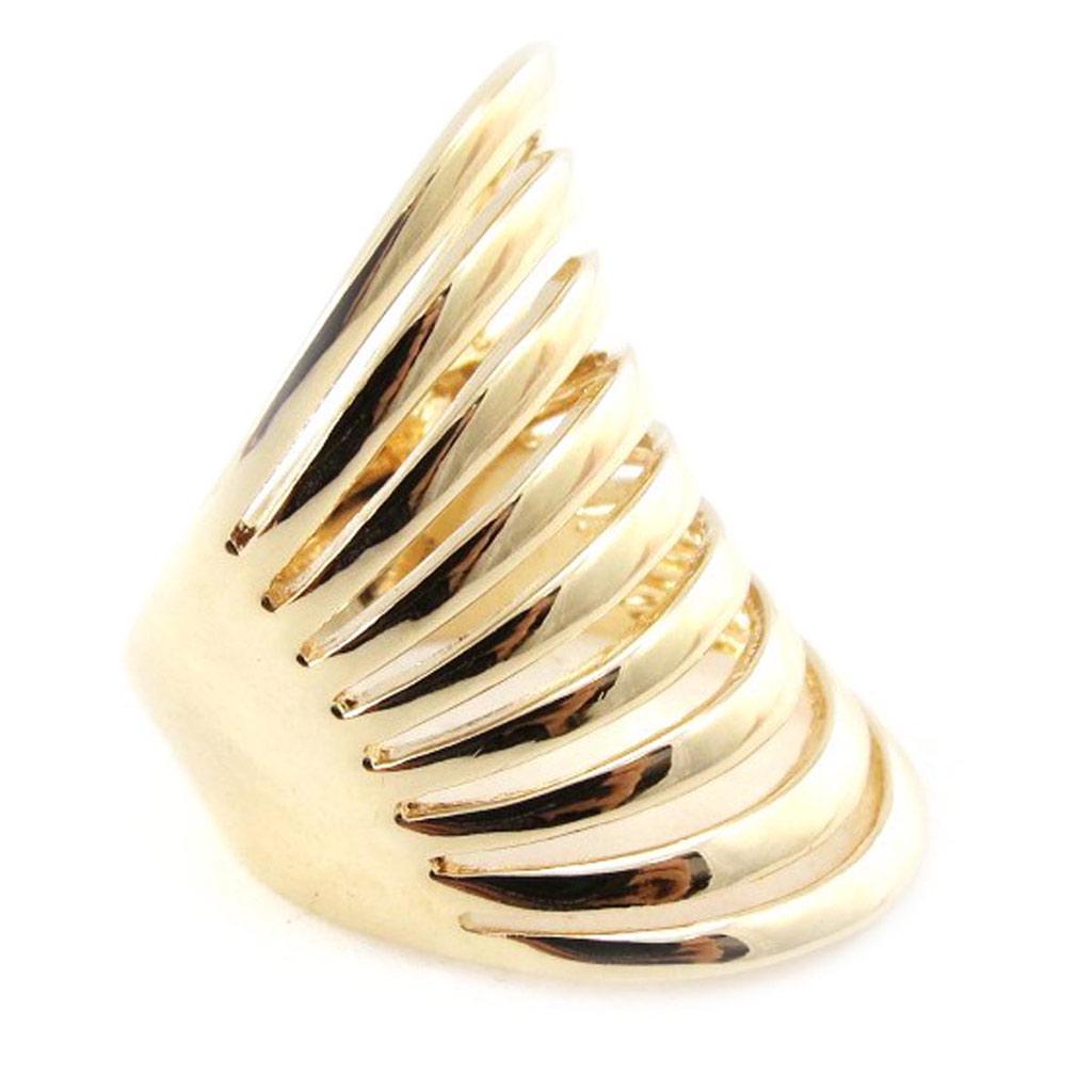 Inel „Coregrafie” placat cu aur