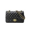 Ladies' High-end Diamond Grid Chain Bag, Genuine Leather Shoulder Crossbody Bag for Women