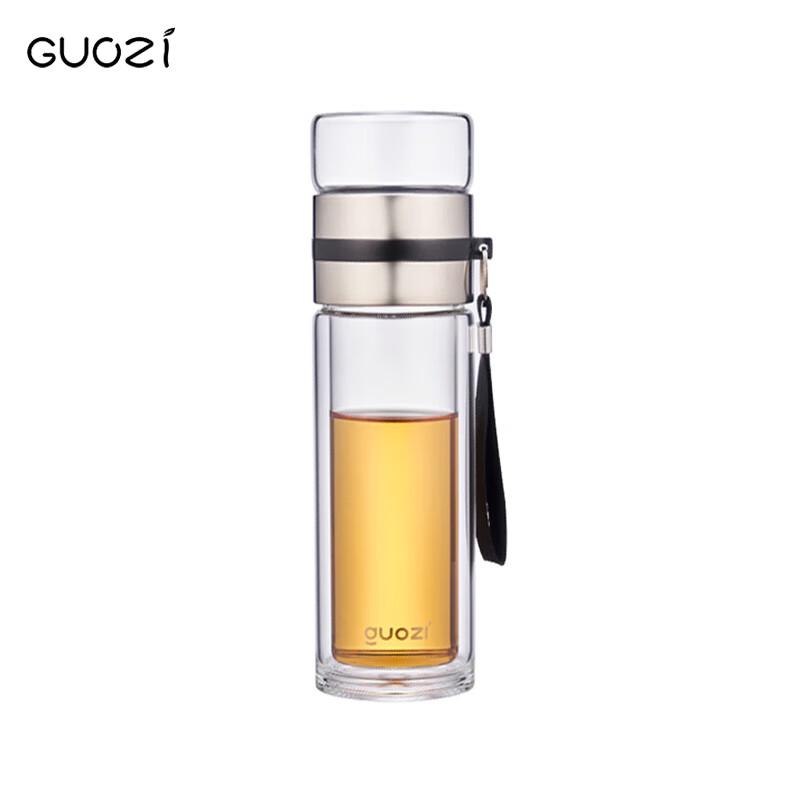 GUOZI GZ-S74 Double Wall Glass Tea Infuser Mug