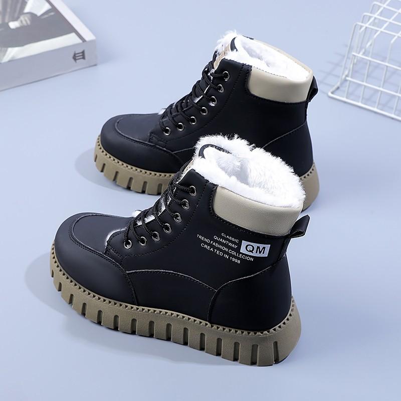 Thick-fur-lined High-top Boots, Cotton Shoes, Thick-soled Short Boots, Snow Boots for Women