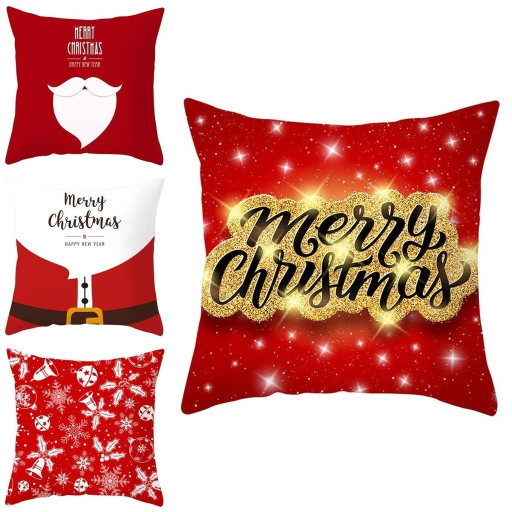 Vibrant Christmas Themed Pillowcase Soft Multicolor Cushion Cover For Cozy Living Rooms