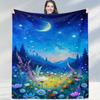 Starry Sky Colorful Magic Tree Blanket Enchanting Style Throw for Space Cozy Decor Gift with Cosmic Hues Showing Mysterious Vibe