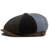 Cappelli Newsboy da Uomo Peaky Autunno Vintage Spina di Pesce Ottagono Cappello Berretti a Righe Casual da Donna Gatsby Cappello Piatto 55-60CM