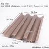 2 Sizes 3 Well Champagne Gold Colour Nonstick Coating Perforated Baguette Tray Pan French Bread Mold Baking Equipment