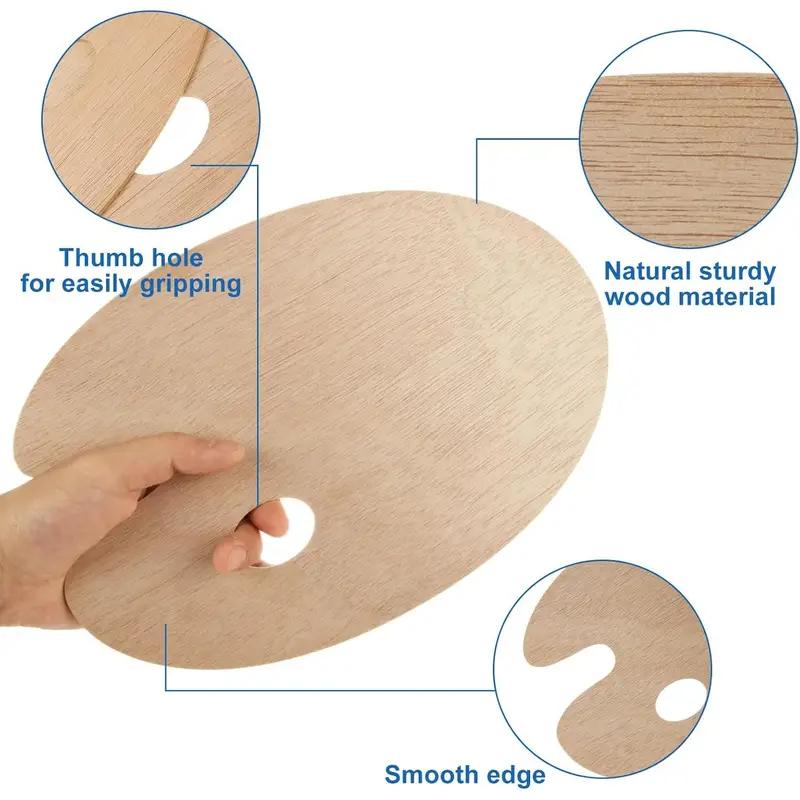 Artist Painting Palette-oval Oil Painting Palette Non Porous Surface Made of Recycled Wood - Stable Oval Design Suitable