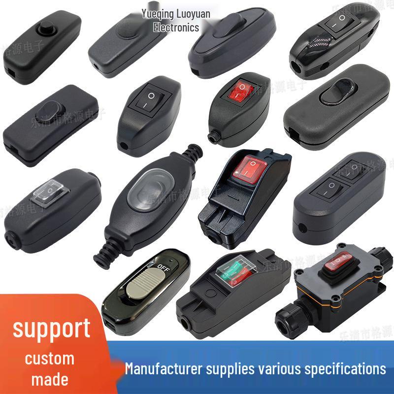 Waterproof 308 Inline Switch with Light, Double Button, Dustproof, 2-Position Outdoor Rocker Switch.
