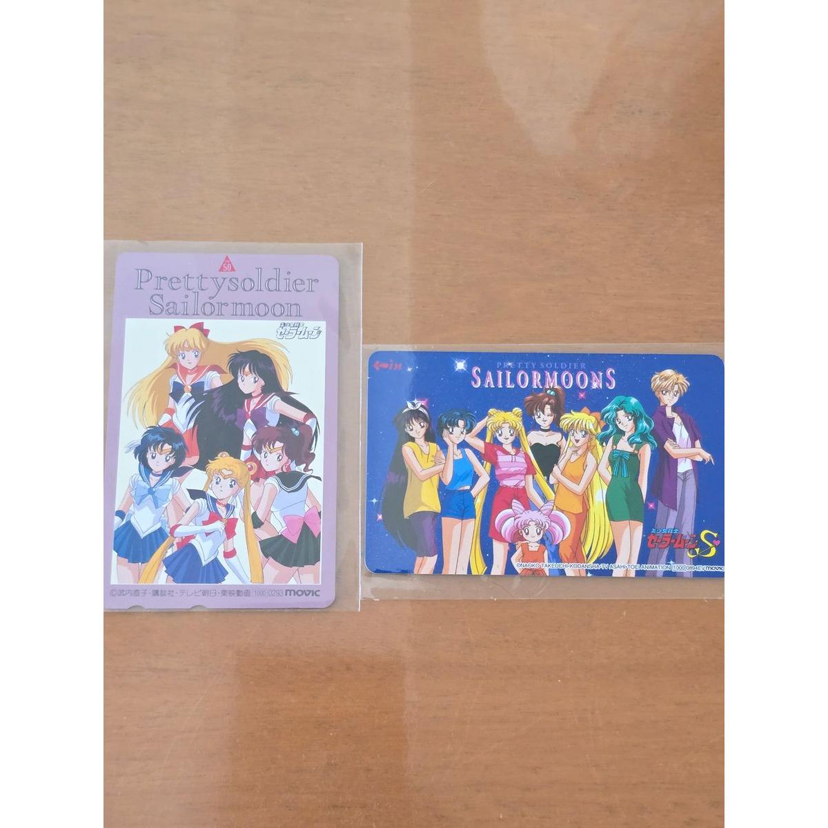Used [Unused] Sailor Moon telephone card set of 2