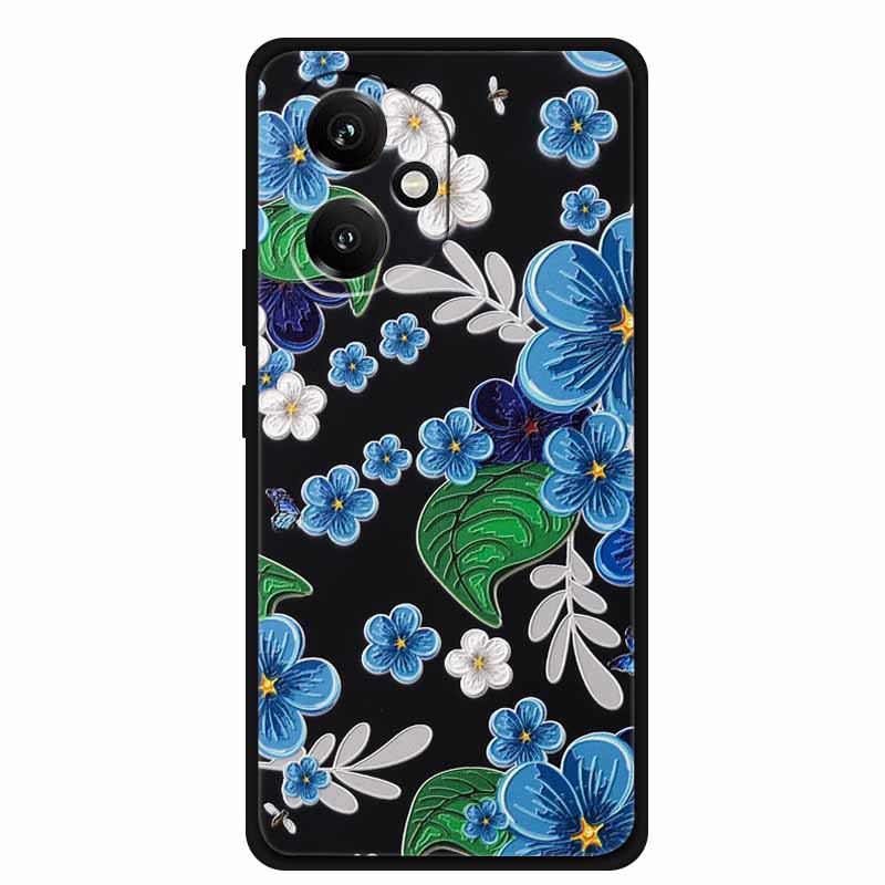 For Honor 400 5G Case 3D Flowers Emboss Soft Silicone Phone Case For Honor 400 Back Cover Bumper Funda Protective New Shell Bag