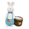 Cute Rabbit Planter Bunny Figurine Creative Ornament Home Decoration Animal Sculpture Gift Flower Pot for Garden Balcony Home