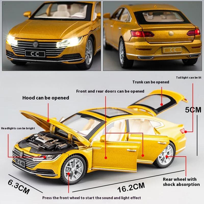 1/32 Scale Alloy Toy Car Model CC with Sound & Light, Retro Pull-Back Action - Authentic Replica for Kids & Collectors