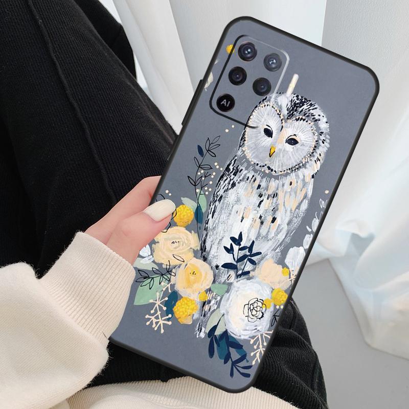 Cute Owl Cartoon Case For Oppo A18 A38 A58 A78 A98 A80 A60 A40 A96 A76 A16 A94 A74 A54 A15 A17 A57 A77 A5 Pro