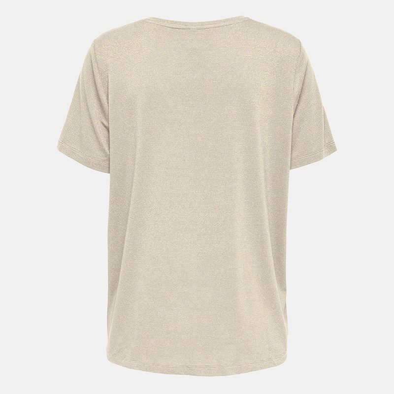 Tee shirt col V à pailettes Harly Femme ONLY