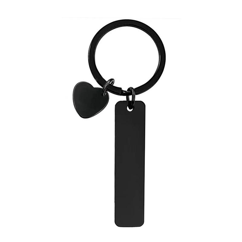 Heart-Shaped Metal Keychain - Long Strip Design for Holiday Gifts