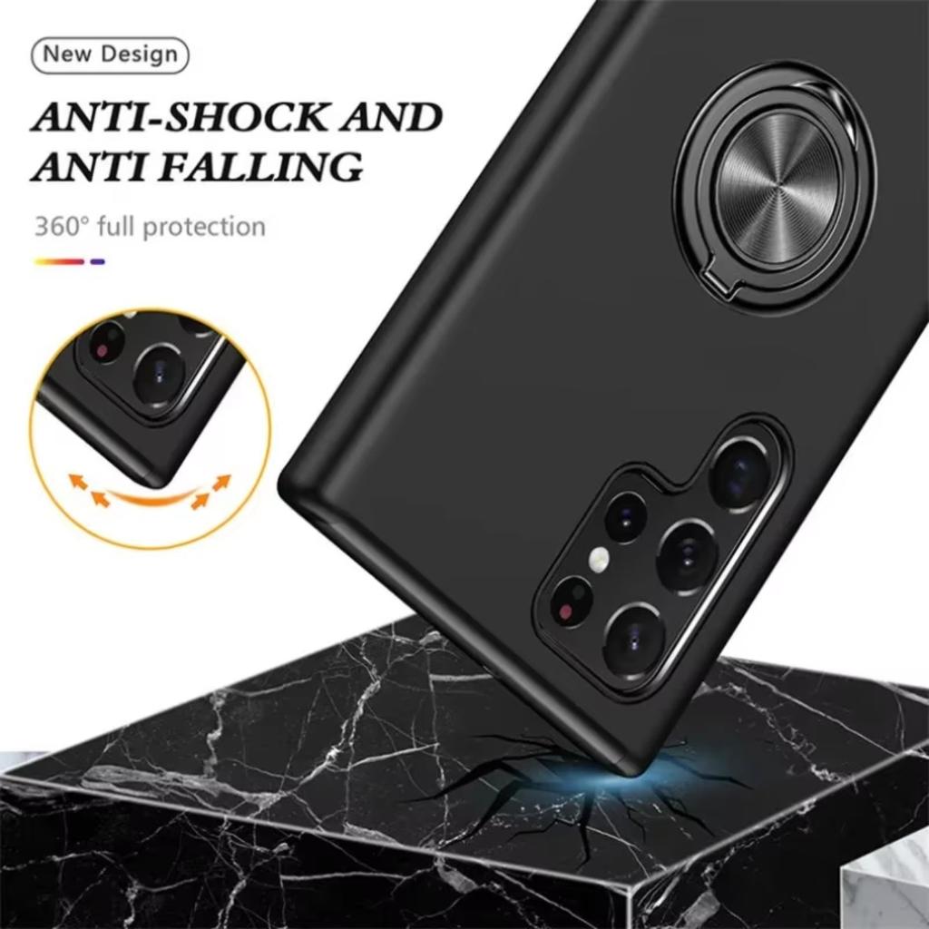 Ring Holder Protective Phone Case for Samsung Galaxy A06 A07 A15 A16 A17 A25 A35 A36 A55 A56 S21 S22 S24 S25 Ultra S23 FE Cover