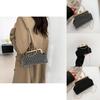 Fashionable Chain Handbag 2023 Winter New Trendy Simple Single Shoulder Shell Bag Casual Crossbody Bag Black Silver