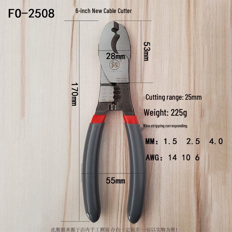 Fukuoka 6-inch Wire Cutter & 8-inch Cable Pliers Electrician s Scissors