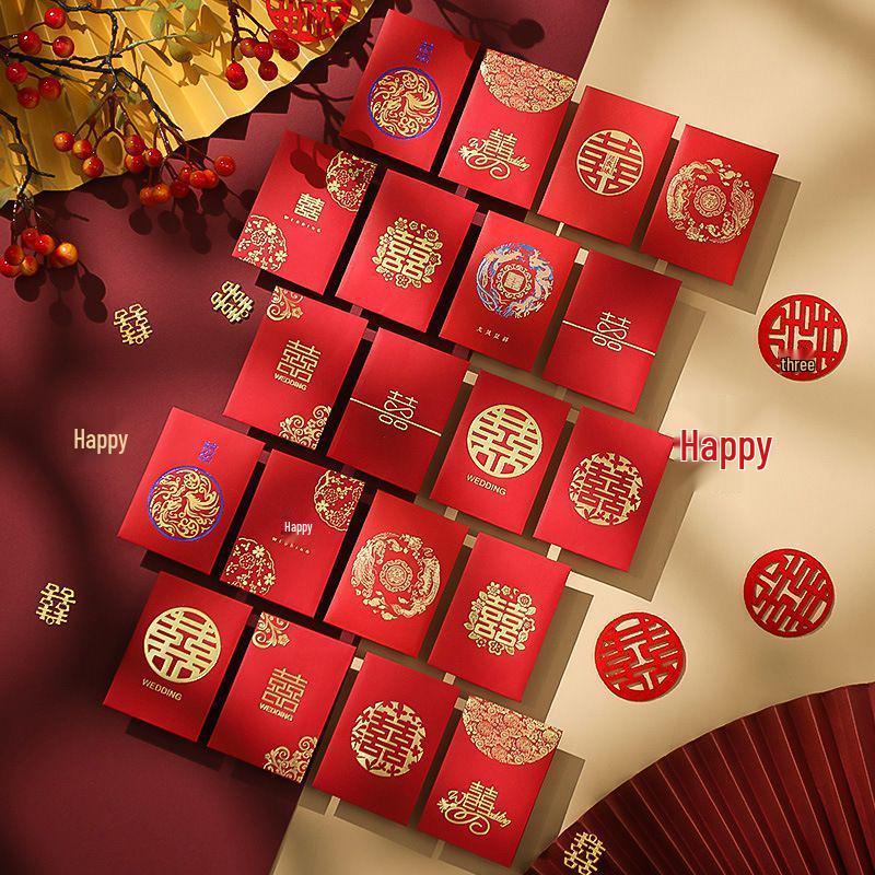 Wedding Red Envelopes for Door Blocking & Bride Pick-Up, Mini Creative Design for Good Luck