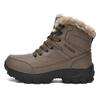Winter Snow Boots Men Plush Lace-up Warm Anti-slip Shock-absorbing High-top Casual Shoes Men Soft Comfortable Hiking Shoes Men