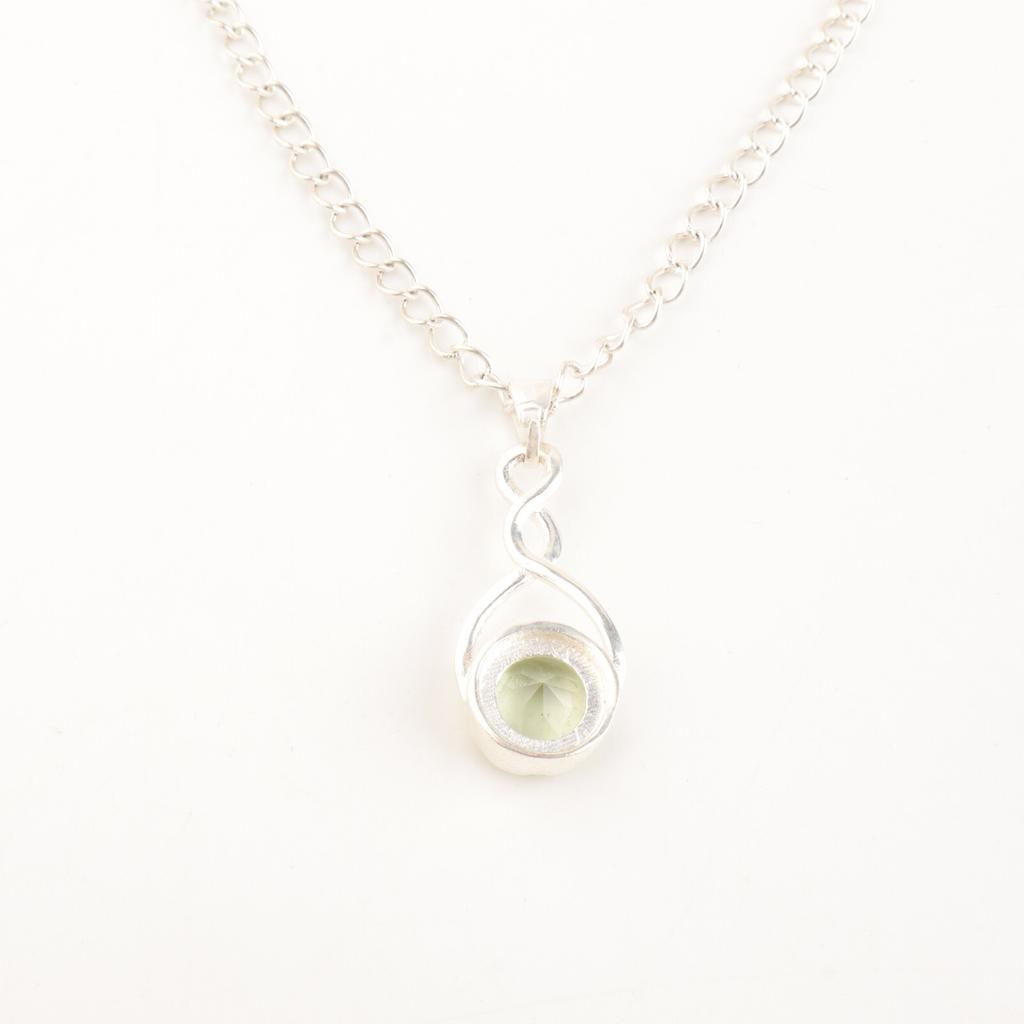 Green Amethyst Gemstone 925 Sterling Silver Jewelry Handmade Stylish Pendant CP-25-17