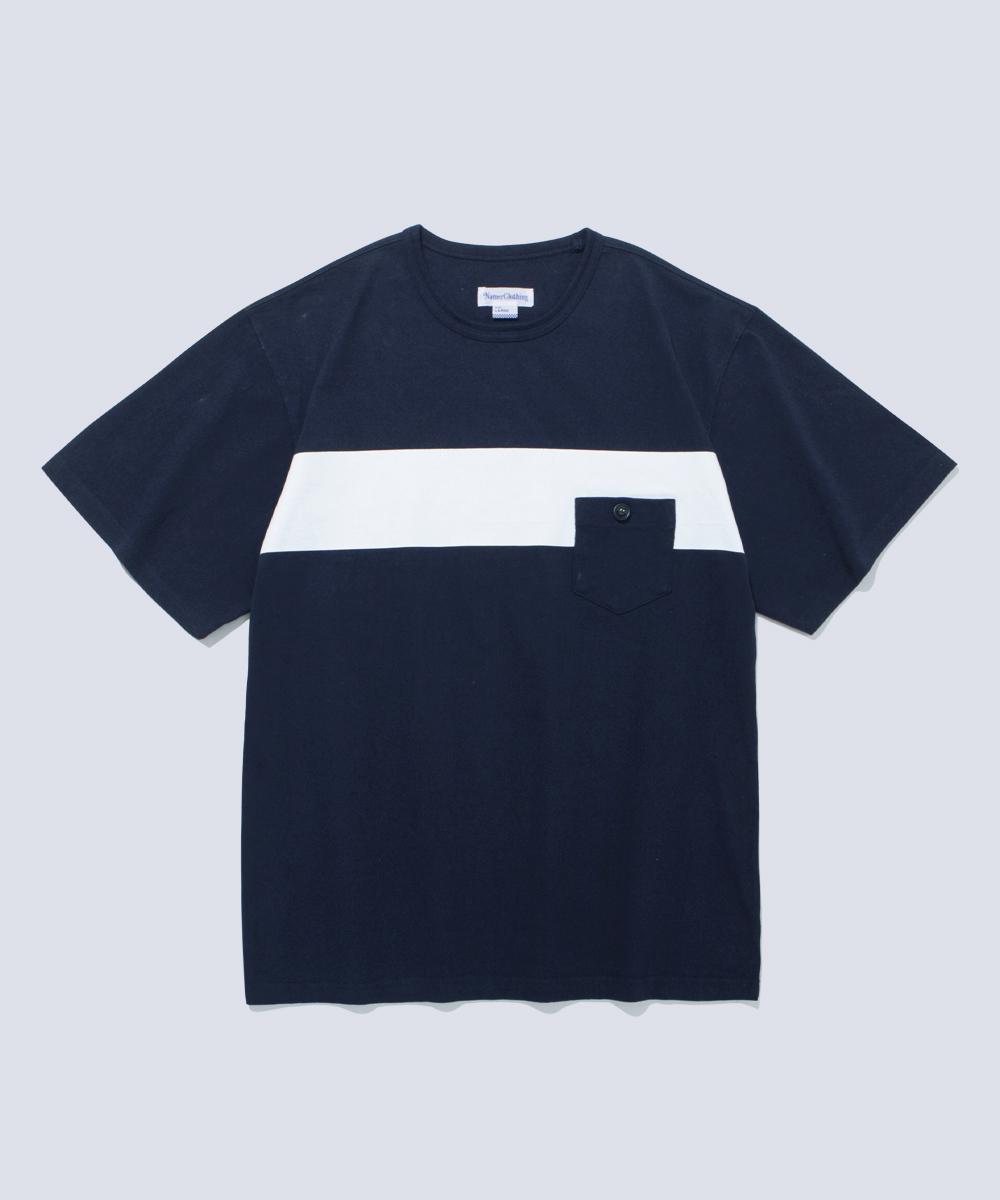 Namer Clothing Smile Button Pocket T Navy Xl