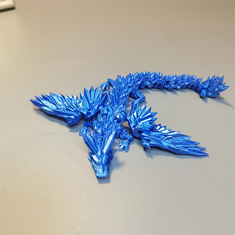 Creativity Fun Joint Movable Wing Dragons 3D Printed Dragon Flying Dragon Model Landscape Decoration Ornaments Kids Toys Gifts