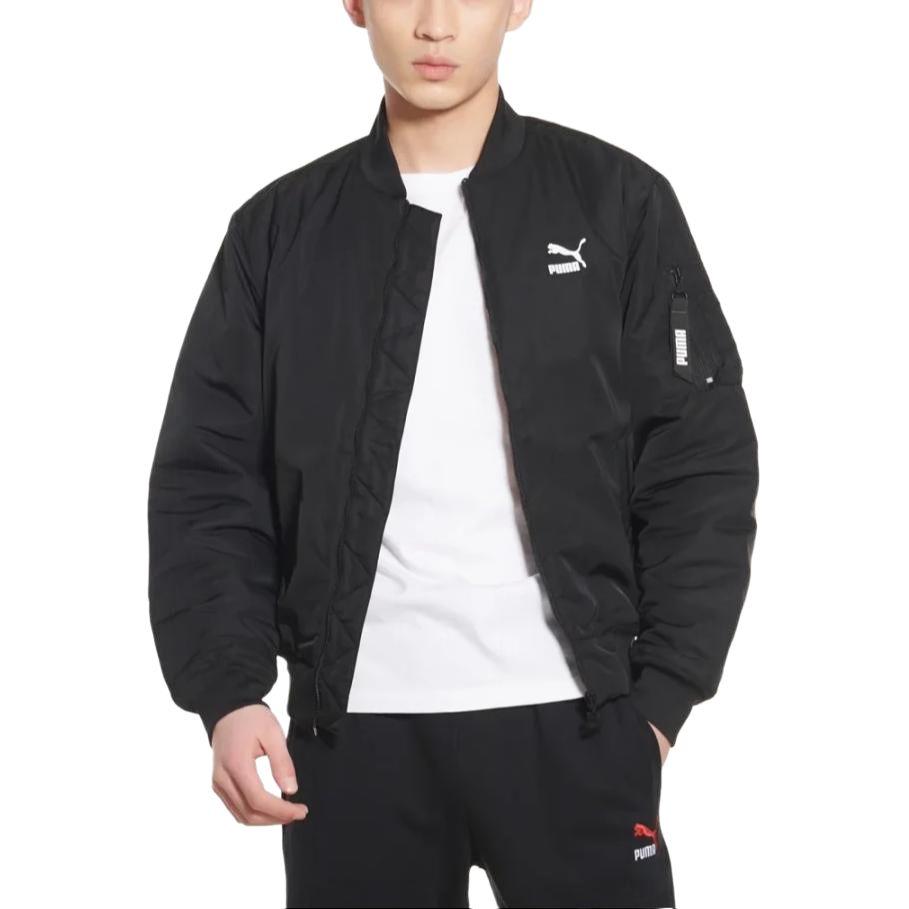 

Puma Casual Sports Fashion Simple Warm Cotton Jacket Men Jacket Black 596543-01 M