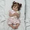BZDOLL 48 CM 19 Zoll Vinyl Gliedmaßen Stoffkörper Niedliche Reborn Babypuppe Spielzeug für Mädchen Lebensecht Kindermode Geburtstagsgeschenk Sammlerstück Geschenkpuppen