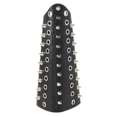 Brazales Punk de Cuero PU con Remaches Metálicos y Tachuelas, Guantelete Ajustable Cómodo para Fiestas Temáticas y Actividades al Aire Libre